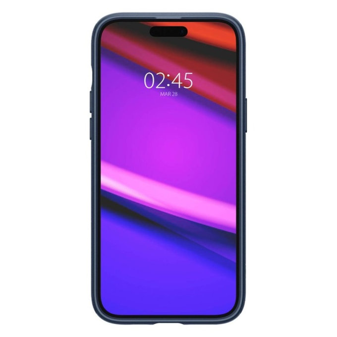 Spigen - Étui Mag Armor avec MagSafe pour iPhone 15, Navy Blue