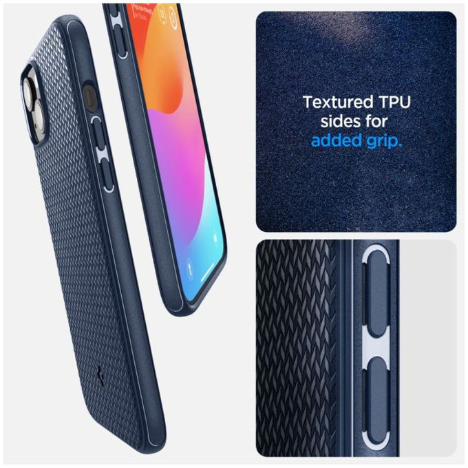 Spigen - Étui Mag Armor avec MagSafe pour iPhone 15, Navy Blue