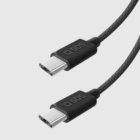 SBS - Câble USB-C/USB-C, 60W, PD, 1.5m, noir