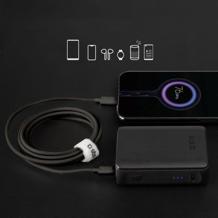 SBS - Câble USB-C/USB-C, 60W, PD, 1.5m, noir