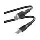 PURO - USB-C Cable / MFI Lightning, 12W, Soft, 1,5 m, noir