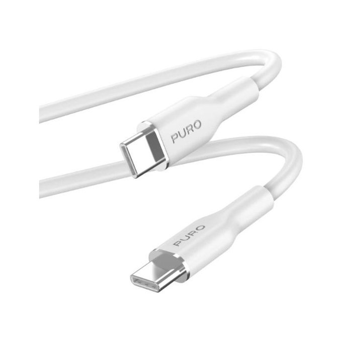 PURO - USB-C Cable / USB-C, 60W, Soft, 1,5 m, blanc