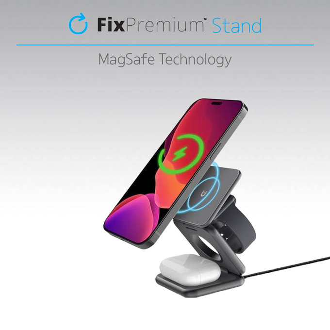 FixPremium - Support pliant avec MagSafe, noir