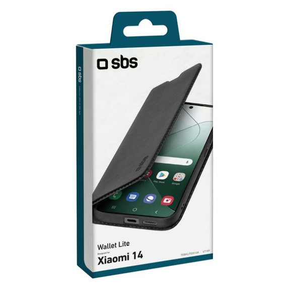 SBS - Étui Book Wallet Lite pour Xiaomi 14, noir