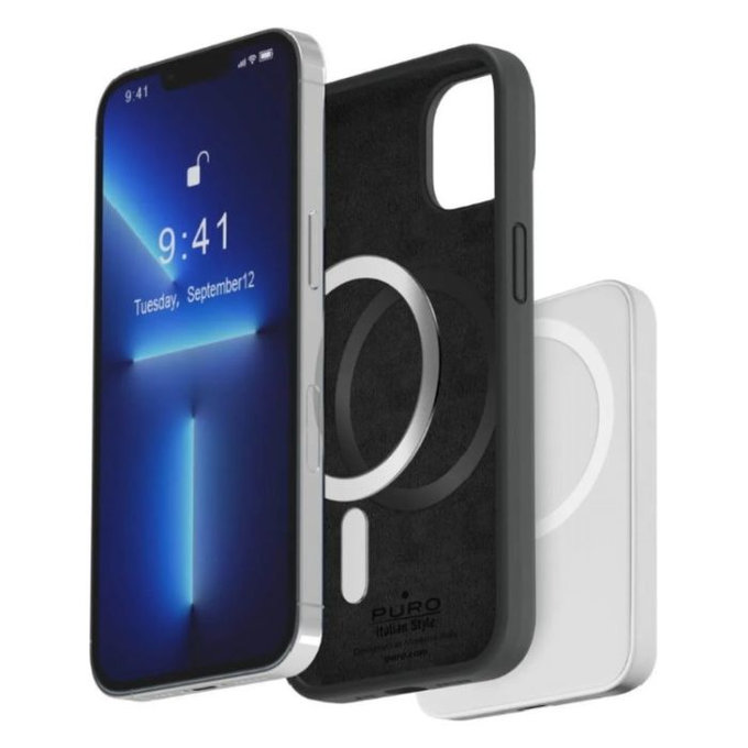 PURO - Étui ICON MAG s MagSafe pour iPhone 14 / 13, noir