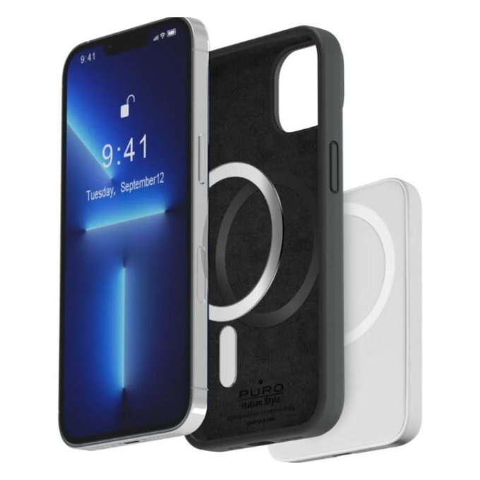 PURO - Étui ICON MAG s MagSafe pour iPhone 14 Pro, noir