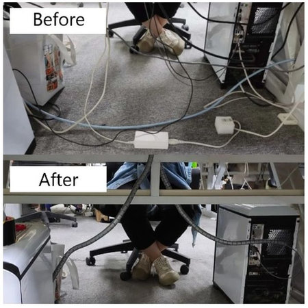 FixPremium - Organisateur de câbles - Tube (10mm), dĺžka 2M, gris