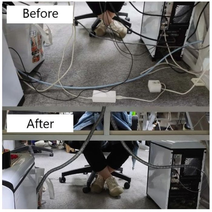 FixPremium - Organisateur de câbles - Tube (10mm), dĺžka 2M, gris