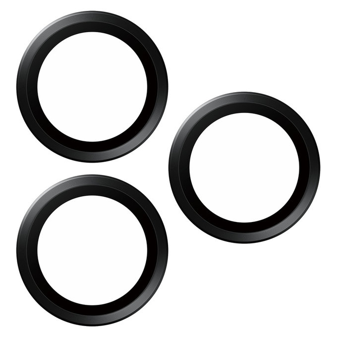 Protection d'objectif de caméra Hoops pour iPhone 15 Pro/15 Pro Max, Black Titanium, PanzerGlass