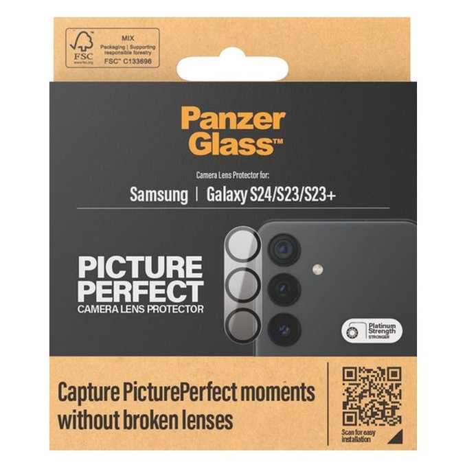 PanzerGlass - Couvercle de Protection d'Objectif d'Appareil PicturePerfect pour Samsung Galaxy S23, 23+ et 24, noir