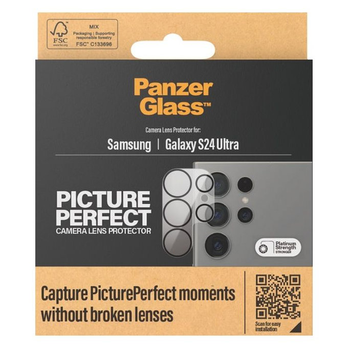 PanzerGlass - Couvercle de Protection d'Objectif d'Appareil PicturePerfect pour Samsung Galaxy S24 Ultra, noir