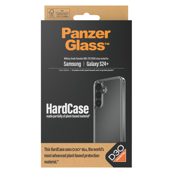 Étui HardCase D3O pour Samsung Galaxy S24+, Transparent, PanzerGlass