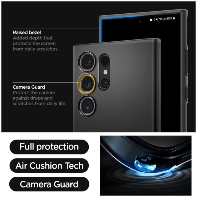 Spigen - Étui Thin Fit pour Samsung Galaxy S24 Ultra, noir