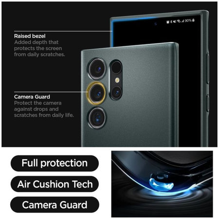 Spigen - Étui Thin Fit pour Samsung Galaxy S24 Ultra, Abyss Green