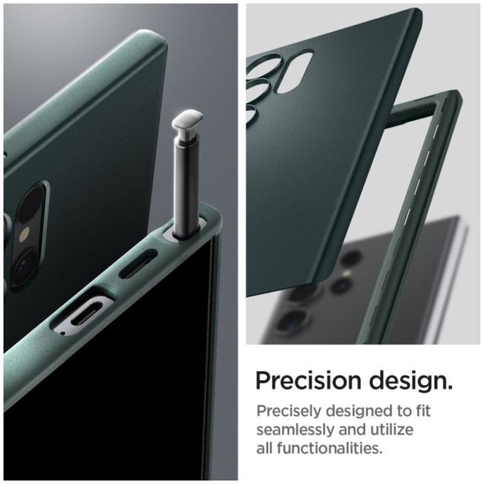 Spigen - Étui Thin Fit pour Samsung Galaxy S24 Ultra, Abyss Green