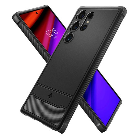 Spigen - Étui Rugged Armor pour Samsung Galaxy S24 Ultra, Matte Black