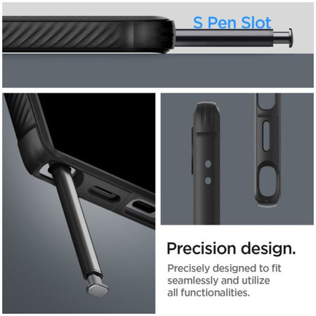 Spigen - Étui Rugged Armor pour Samsung Galaxy S24 Ultra, Matte Black