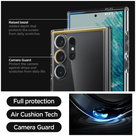 Spigen - Étui Ultra Hybrid pour Samsung Galaxy S24 Ultra, transparent