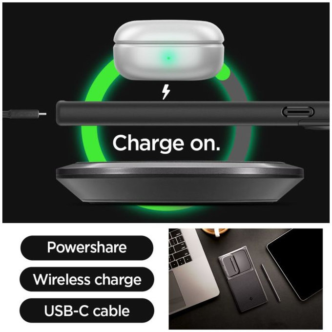 Spigen - Étui Optik Armor pour Samsung Galaxy S24 Ultra, noir