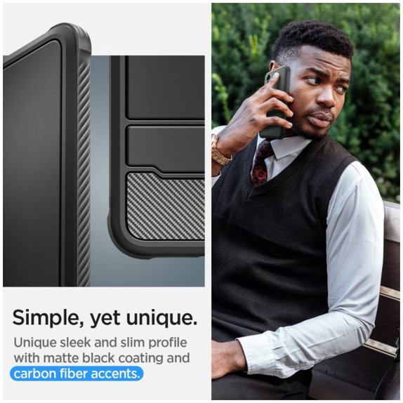 Spigen - Étui Rugged Armor pour Samsung Galaxy S24+, Matte Black