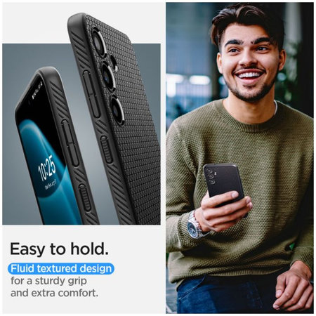 Spigen - Étui Liquid Air pour Samsung Galaxy S24+, Matte Black