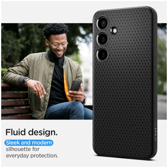 Spigen - Étui Liquid Air pour Samsung Galaxy S24+, Matte Black