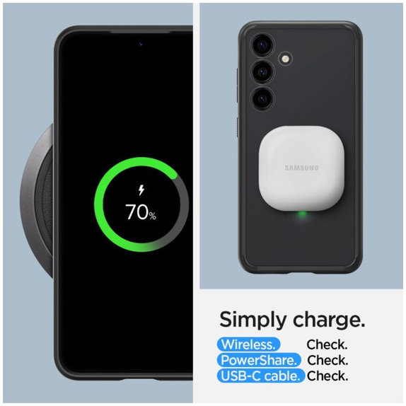 Spigen - Étui Ultra Hybrid pour Samsung Galaxy S24+, Frost Black