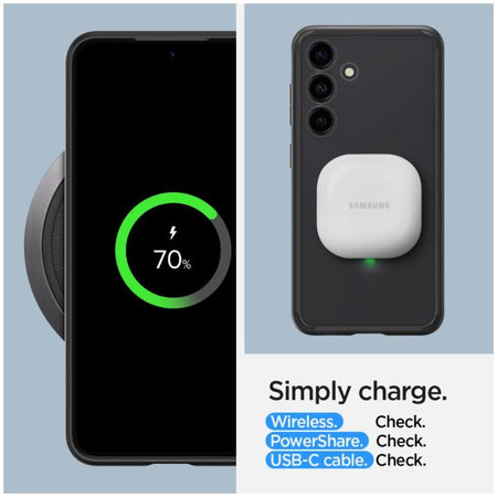 Spigen - Étui Ultra Hybrid pour Samsung Galaxy S24+, Frost Black