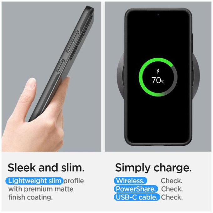 Spigen - Étui Thin Fit pour Samsung Galaxy S24, noir