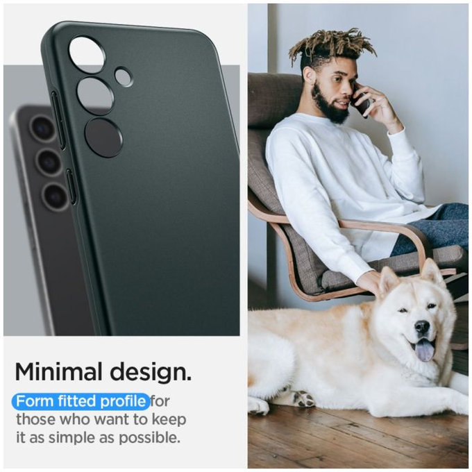 Spigen - Étui Thin Fit pour Samsung Galaxy S24, Abyss Green