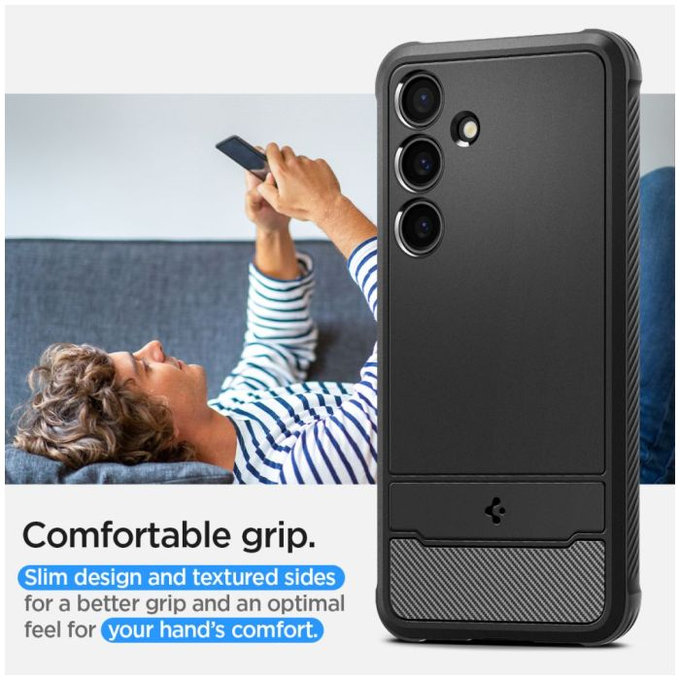 Spigen - Étui Rugged Armor pour Samsung Galaxy S24, Matte Black
