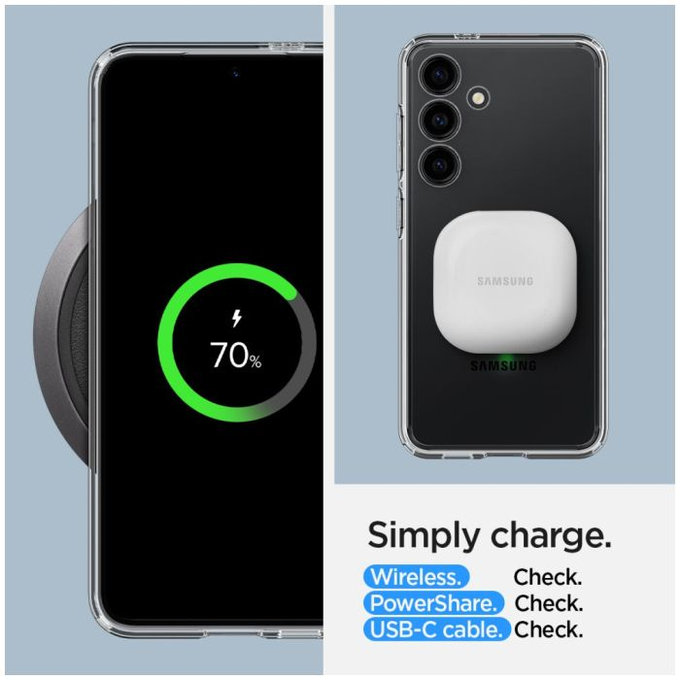 Spigen - Étui Ultra Hybrid pour Samsung Galaxy S24, Matte Black