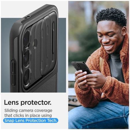 Spigen - Étui Optik Armor pour Samsung Galaxy S24, noir