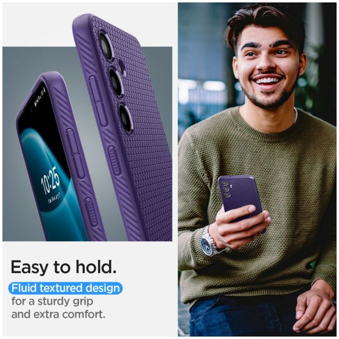 Spigen - Étui Liquid Air pour Samsung Galaxy S24, Deep Purple