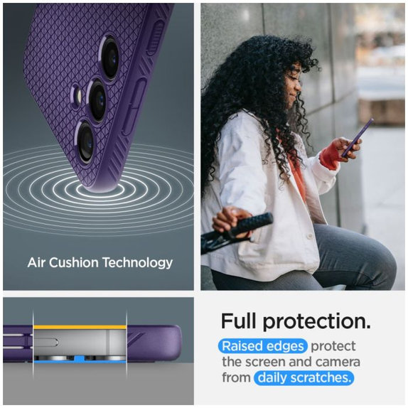 Spigen - Étui Liquid Air pour Samsung Galaxy S24, Deep Purple