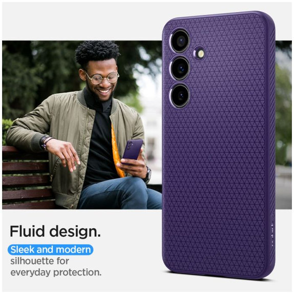 Spigen - Étui Liquid Air pour Samsung Galaxy S24, Deep Purple