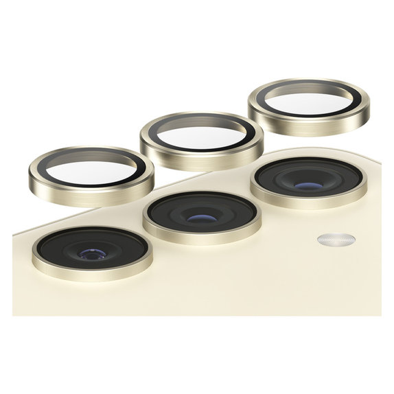 Protection d'objectif de caméra Hoops pour Samsung Galaxy S24/S23/S23+, Jaune, PanzerGlass