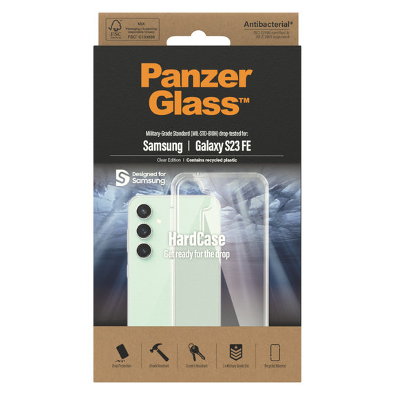 Étui HardCase AB pour Samsung Galaxy S23 FE, Transparent, PanzerGlass