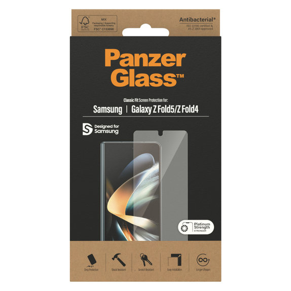 Verre trempé AB pour Samsung Galaxy Z Fold5/Z Fold4, Clair, PanzerGlass