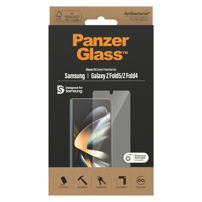 Verre trempé AB pour Samsung Galaxy Z Fold5/Z Fold4, Clair, PanzerGlass