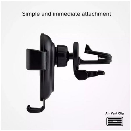 SBS - Support voiture Gravityavec chargement sans fil, 10W, noir