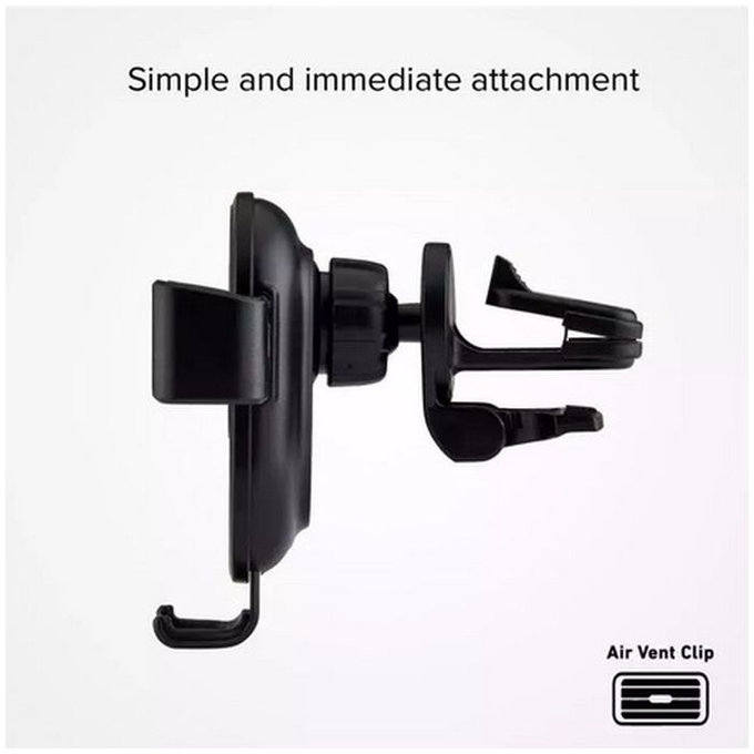 SBS - Support voiture Gravityavec chargement sans fil, 10W, noir