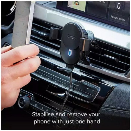 SBS - Support voiture Gravityavec chargement sans fil, 10W, noir