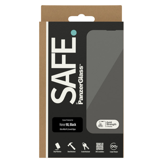 Verre trempé UWF pour Honor 90, Noir, SAFE by PanzerGlass