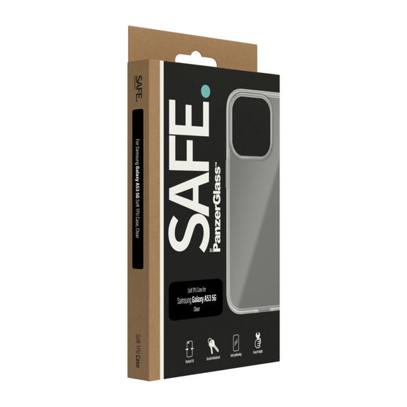 Étui TPU pour Samsung Galaxy A53 5G, Transparent, SAFE by PanzerGlass
