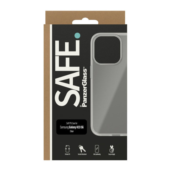 Étui TPU pour Samsung Galaxy A33 5G, Transparent, SAFE by PanzerGlass
