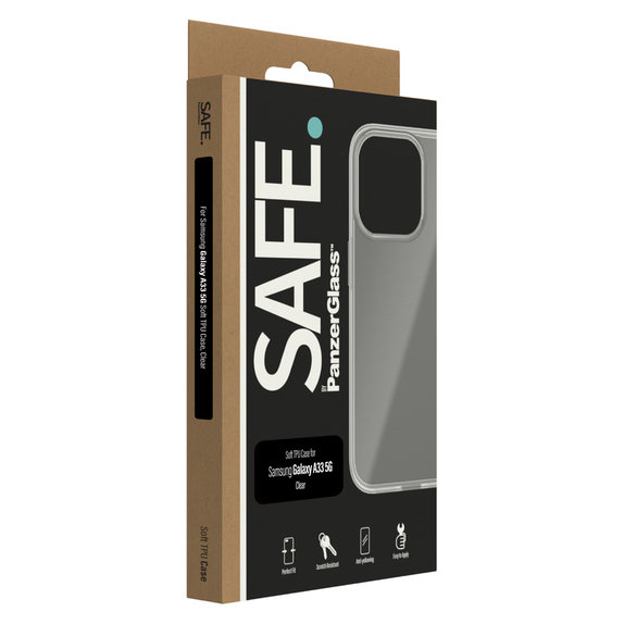 Étui TPU pour Samsung Galaxy A33 5G, Transparent, SAFE by PanzerGlass