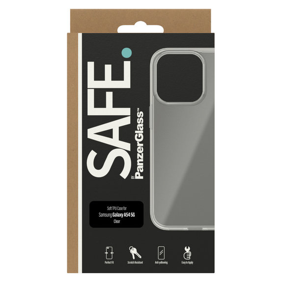 Étui TPU pour Samsung Galaxy A54 5G, Transparent, SAFE by PanzerGlass