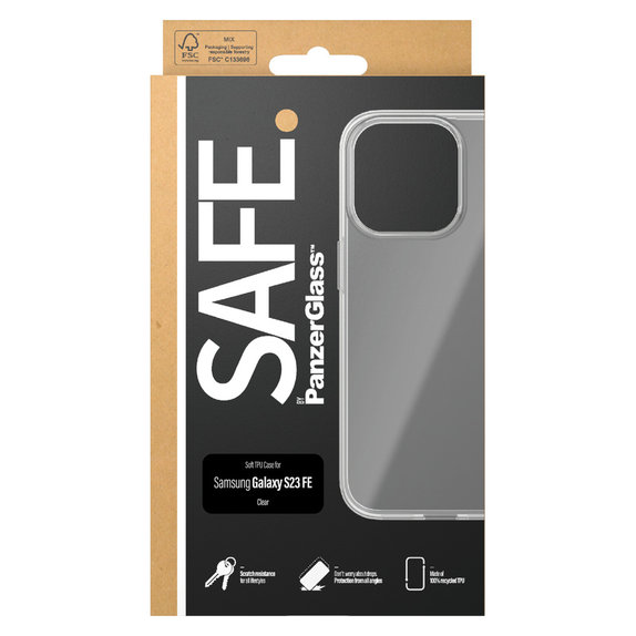 Étui TPU pour Samsung Galaxy S23 FE, Transparent, SAFE by PanzerGlass