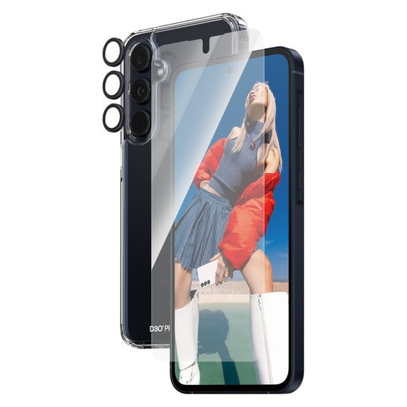 Bundle Hoops + Verre trempé UWF + Hard Case D3O pour Samsung Galaxy A55 5G, PanzerGlass